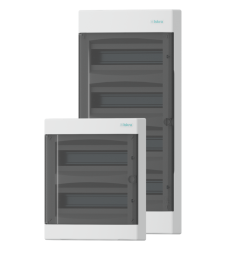Surface mounted (INO) and flush mounted (IPO) compact distribution boards